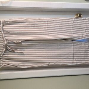 Alex Marie Beige and White Striped Pants